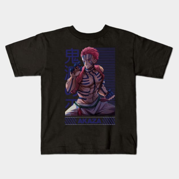 Akaza - Demon Slayer Kids T-Shirt by Hani-Clothing